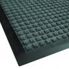 A close up of the Absorba Mat shows that the surface of the mat is raised grooves to scrape shoes and t he whole mat is an attractive green colour.