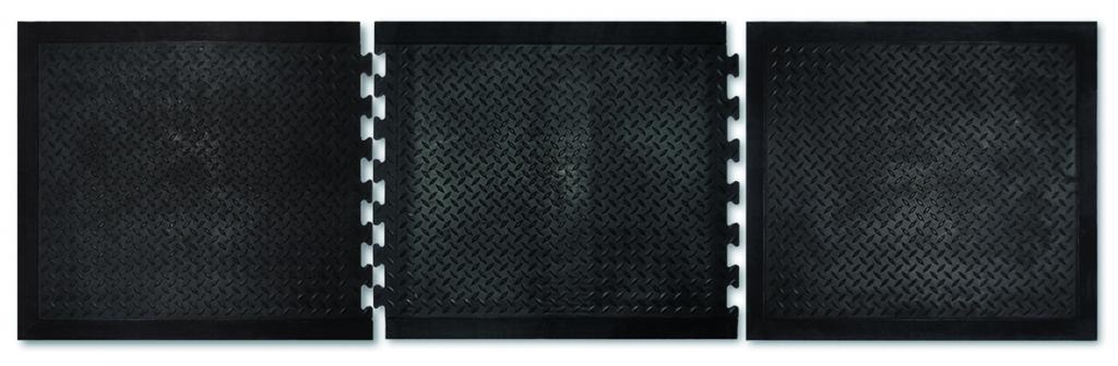 solid surfaced anti fatigue mat tiles are shown alone. They can interlock to cover entire floors.