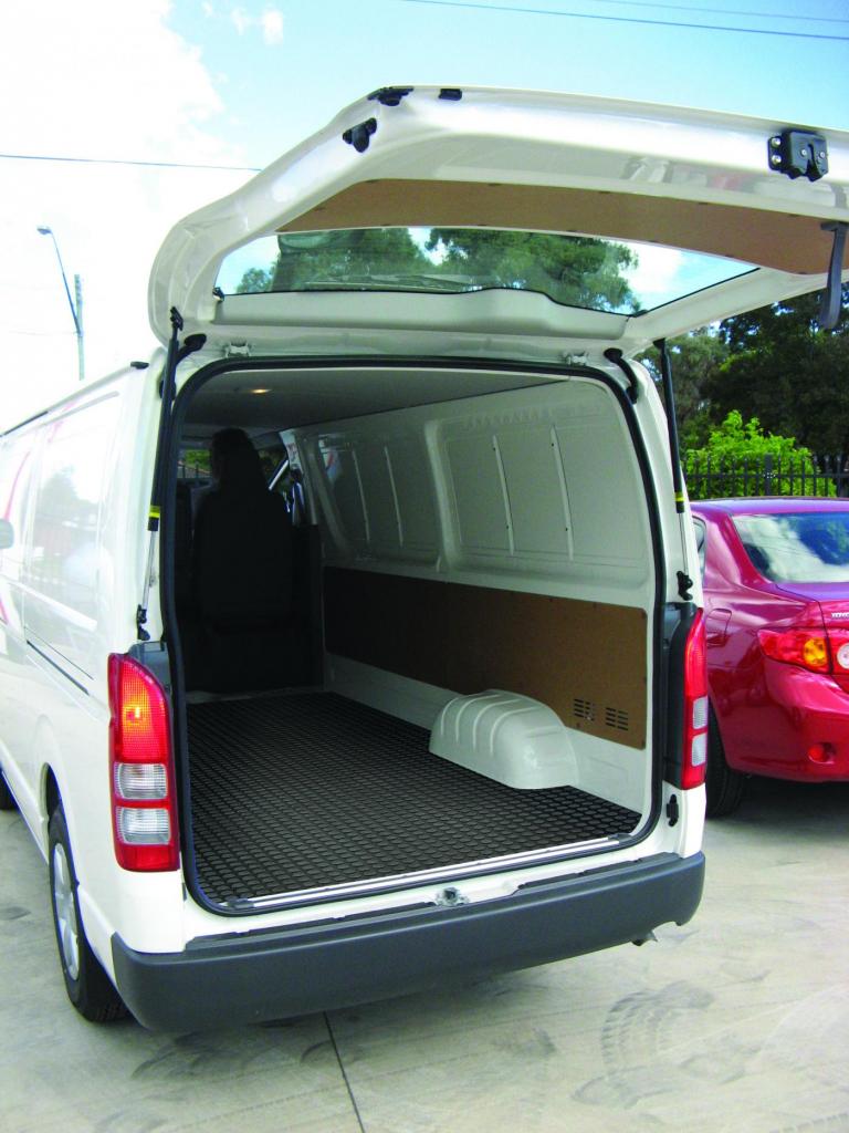 Rubber Matting Rolls in Van