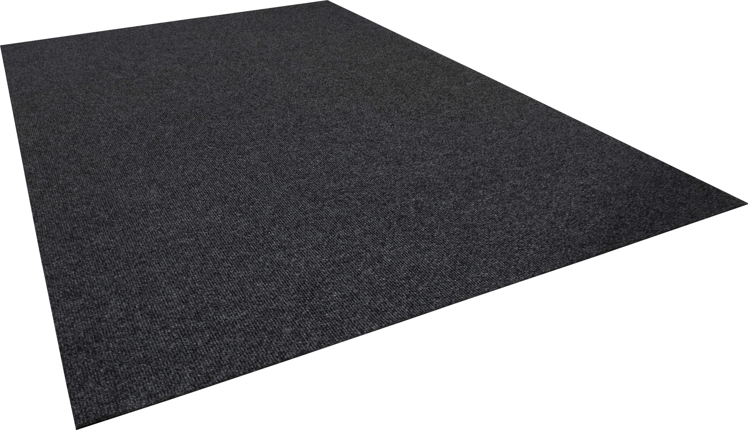 A dark gray rectangular floor mat with a subtle textured surface, designed for durable, heavy-duty use.